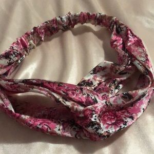 Pink Silk Headband